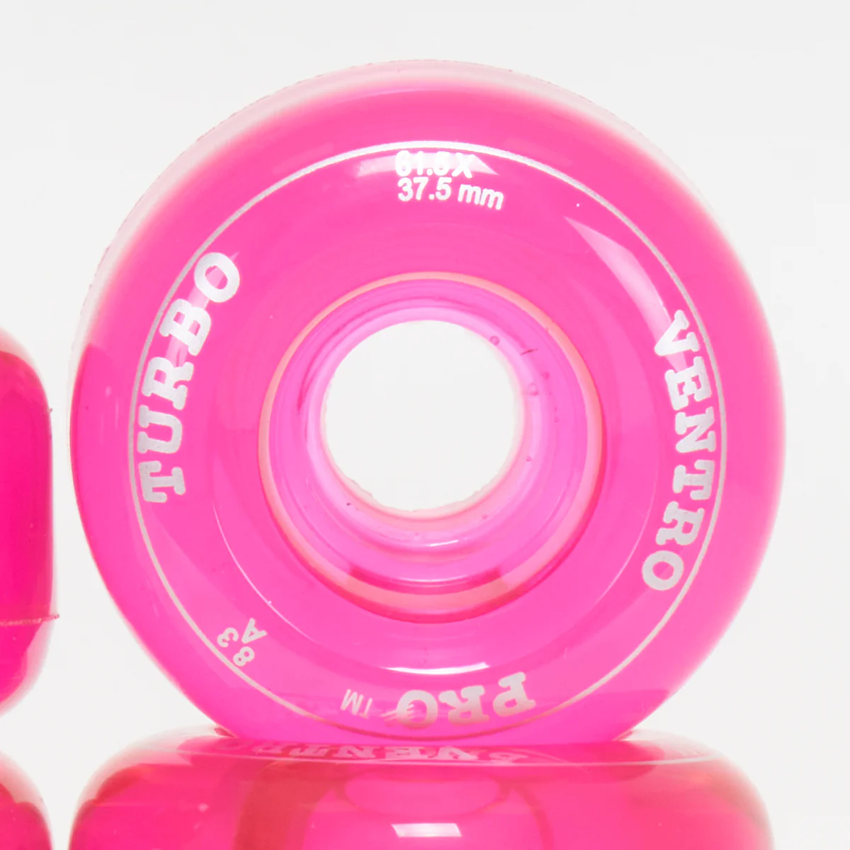 Ventro Pro Roller Skate Wheels - Clear Pink (8-Set) - Image 4