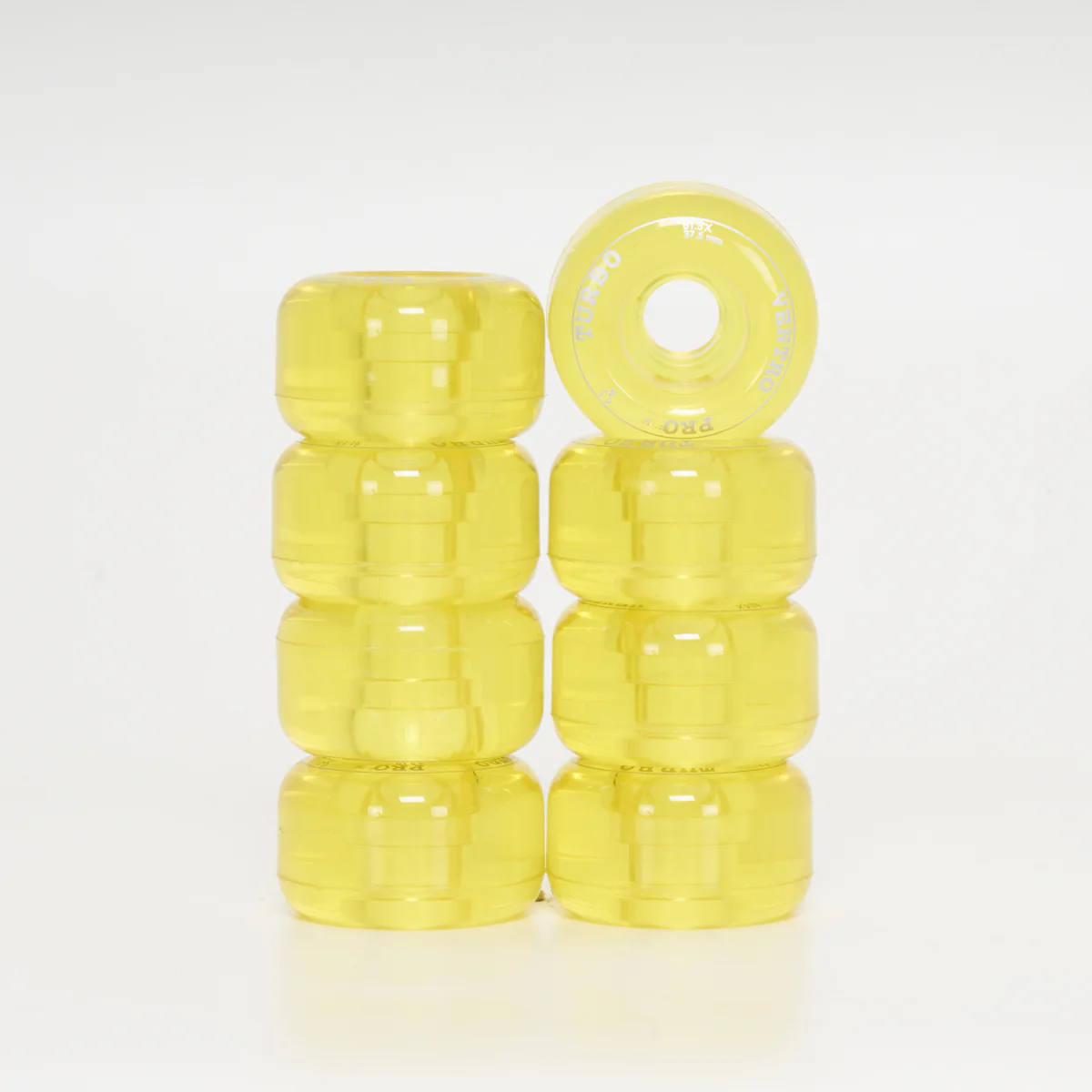 Ventro Pro Roller Skate Wheels - Clear Yellow (8-Set)