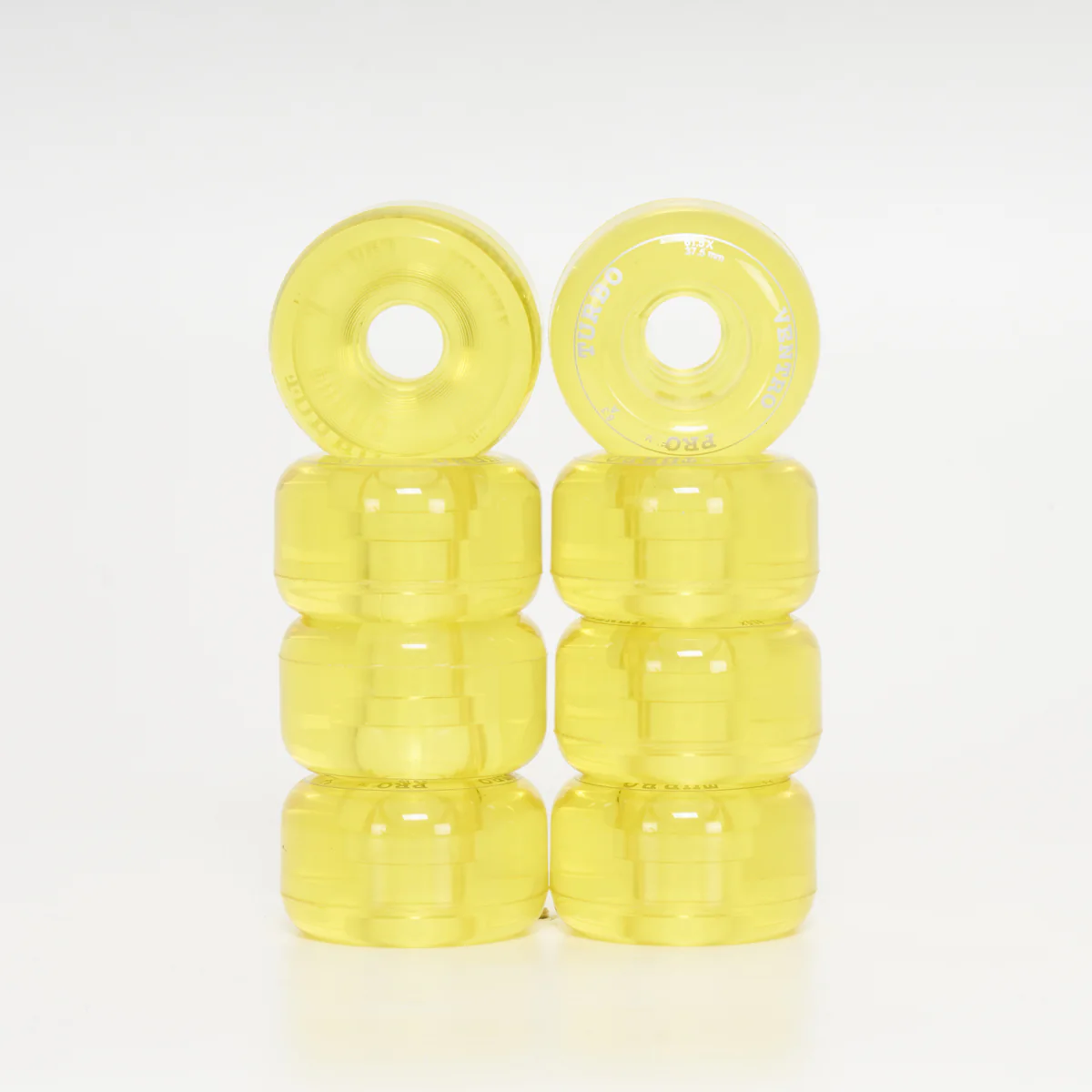 Ventro Pro Roller Skate Wheels - Clear Yellow (8-Set) - Image 2